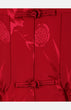 Silk Padded Jacket (Bamboo Leaves Pattern)-Red
