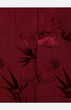 Silk Padded Jacket (Bamboo Leaves Pattern)-Burgundy