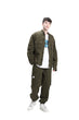 Military green Canvas Windbreaker