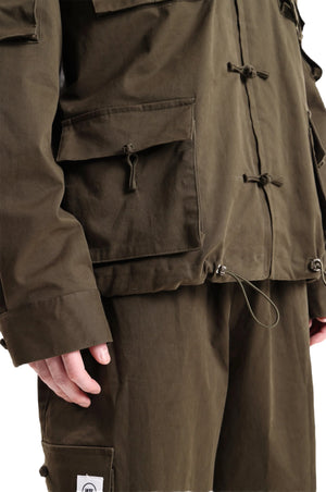 Military green Canvas Windbreaker