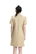 Khaki Puff Sleeve Cheongsam