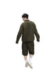 Military green Canvas Shorts