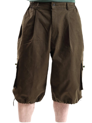 Military green Canvas Shorts