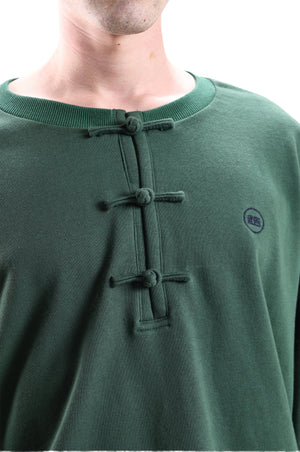 Military green round-neck Pullover