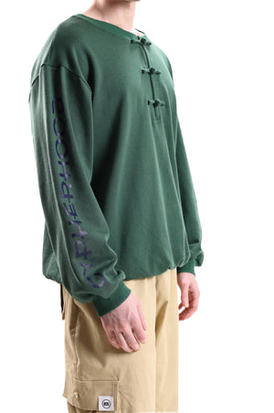 Military green round-neck Pullover