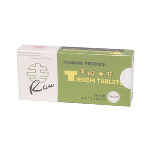 Camellia Brand Raw Tien Chi Tablets (36 Tablets)