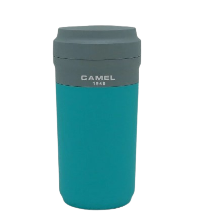 Camel Cuppa28 Glass Vacuum Mug in Plastic Case 280ml(Teal)