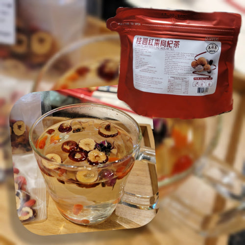 MAN SHUN CHEONG Longan Red Dates Wolfberry Tea (7.5g × 8 Bags)