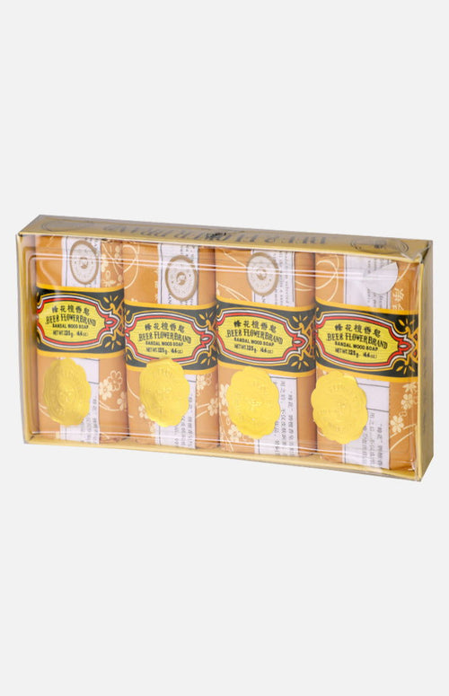 Bee & Flower Sandalwood Soap  (4pcs)