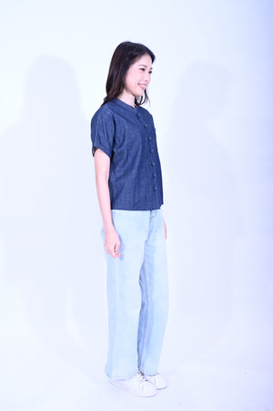 Line & Curve Ladies Demin Short Sleeves TopYL236F-10