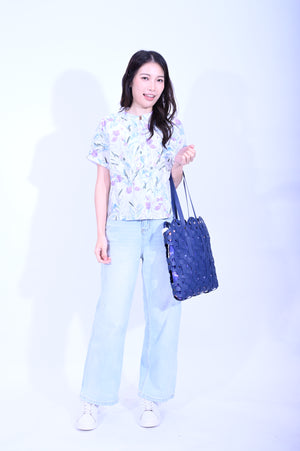YUE HWA X BLIND by JW Chinese Knot Laserut Totebag Blue