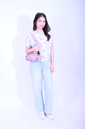 YUE HWA X BLIND by JW Chinese Knot Laserut Handbag Pink
