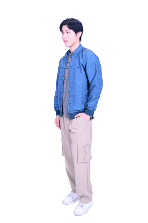CYPHERHOOD Chinese Bomber Jacket(Blue)