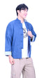 Line & Curve Men's Cotton Jersey Tang Jacket Mid Blue 2