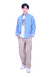 Line & Curve Men's Cotton Jersey Tang Jacket Light Blue