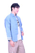 Line & Curve Men's Cotton Jersey Tang Jacket Light Blue