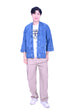 Line & Curve Unisex Denim Tang Jacket Blue