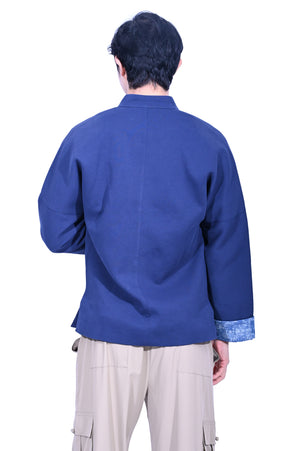Line & Curve Men's Cotton Jersey Tang Jacket Blue 2