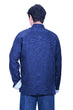 Mandarin Square Silk Reversible Jacket Grey/Navy