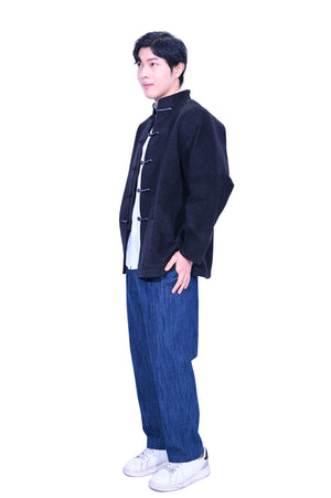 Line & Curve Men's Pure Wool Tang Jacket DARK GREY