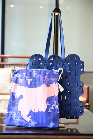 YUE HWA X BLIND by JW Chinese Knot Laserut Totebag Blue