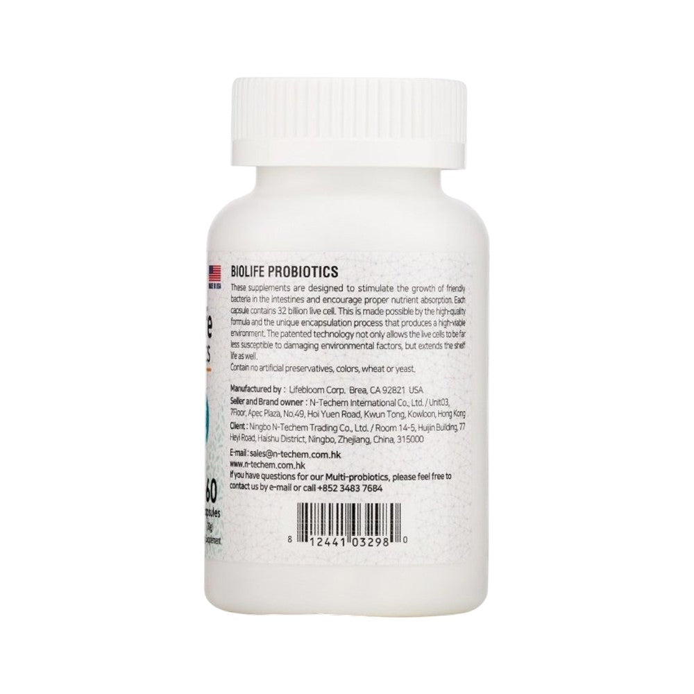 Multi-Biolife Adult Probiotics(32 Billion CFU)60 Capsules | Yue Hwa ...
