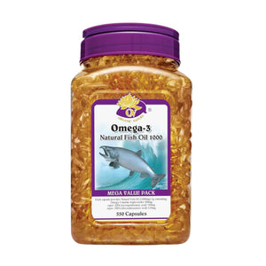 Omega-3 Natural Fish Oil (550 capsules /1000mg)