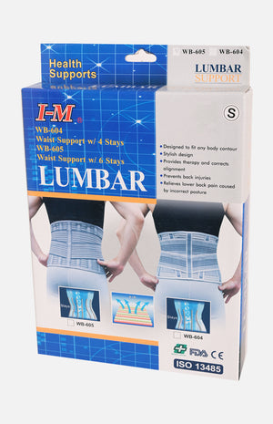 I-m Lumbar Wb-605 Waist Support W/ 6 Stays (S)