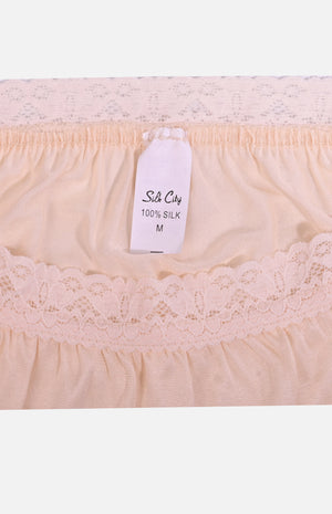 Silkcity Ladies High Waist Silk Panties- Pink